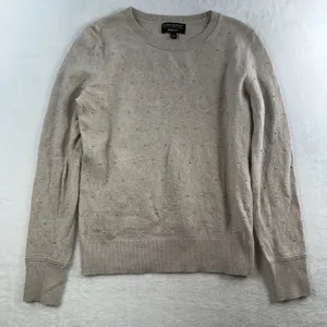 Banana Republic Sz L Sweater Filpucci Merino Wool‎ Cashmere Yarn Beaded Pullover thumbnail 2