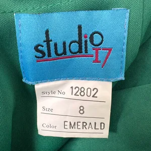 2010s Studio 17 12802 Emerald Beaded Lace Mermaid Prom Gown Open Back Size 8 thumbnail 16