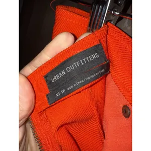 Urban Outfitters Size XS Ashley Pelmit Fitted Mini Skirt Red‎ Orange thumbnail 4