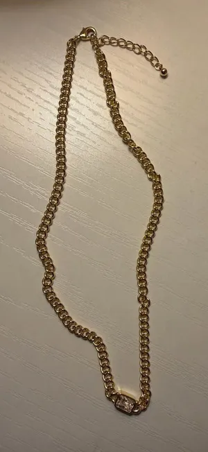 Uncommon James Gold Chain Necklace with Clear Stone Accent thumbnail 1