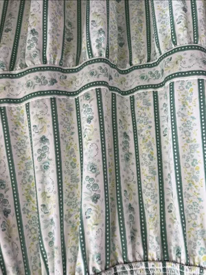 Blu Pepper Stripe Floral Pattern Smocked Tiered Midi Dress Last One Size Large thumbnail 8