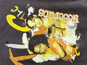 TLC No Scrubs black off the shoulder graphic tee thumbnail 4