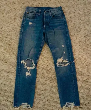 501 Distressed High-Waisted Jeans thumbnail 1