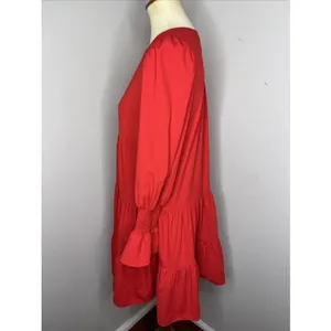 Tuckernuck POMANDER PLACE Red Crepe Kenzo Dress XS thumbnail 3