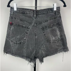 Urban Outfitters BDG Distressed Washed‎ Black Girlfriend High Rise Denim Shorts thumbnail 3