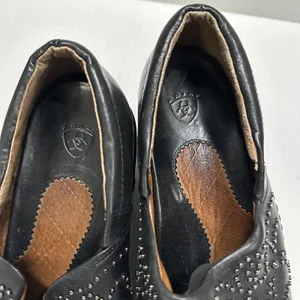 Ariat Strathmore Clog Shoes Womens 8.5B‎ Black Leather Studded Floral 21201 thumbnail 7