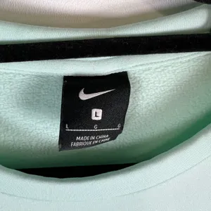 Nike Womens‎ Just Do It Script Logo Sweatshirt Mint Green Drop Shoulder Large thumbnail 5