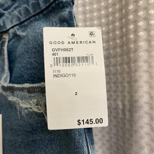 Good American Good Vintage Raw Hem Distressed Pocket Jeans NWT thumbnail 6