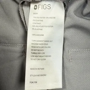 FIGS Charlotte 21 Pocket Scrub Pants Women Small Gray Jogger Technical W21SW2042 thumbnail 7