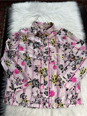 Victoria’s Secret Pink Floral Satin Long Pants PJ Lounge Set thumbnail 3