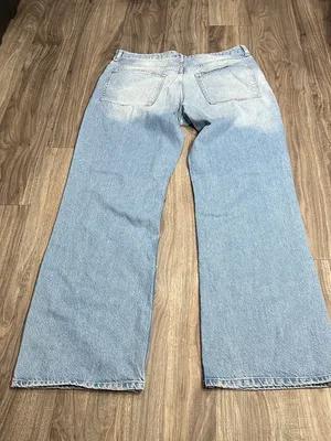 Zara Light Blue Straight Leg Jeans for Women thumbnail 11