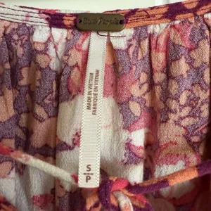 Free‎ People Womens Blouse Size S Sweet Memories 3/4 Sleeve Orange & Pink Floral thumbnail 8