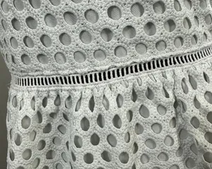 Abercrombie & Fitch White Crochet Lace Eyelet Strappy Mini Dress thumbnail 9