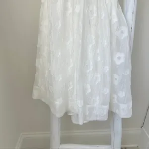 Lizard Thicket Lyn Burches White Flutter Sleeve Ruffled Mini Dress Size Small thumbnail 7