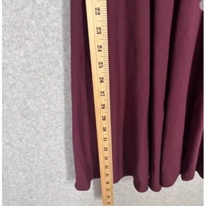 Altar’d State Dress Sz Medium Burgundy Scalloped Neckline Preppy Party Career thumbnail 4