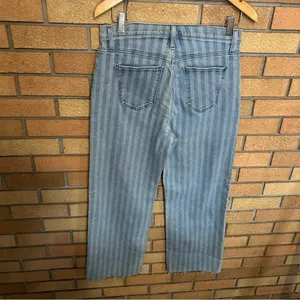Joe's Jeans Striped High Rise Wide Leg Crop Jeans Blake Two Tone Size 29 thumbnail 4