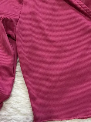 SheIn Women's Ribbed Lounge Pants Set in Magenta thumbnail 3