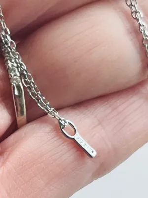 Anthropologie Sterling Silver initial I necklace thumbnail 3