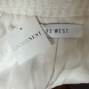 92 West Boutique Brand White Blazer Size Medium thumbnail 3