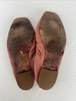 Tory Burch Dusty Rose Leather Ballet Flats with Bow thumbnail 3