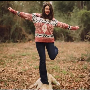 POLaztec design detailing on body. Design in round‎ neck with long sleeve thumbnail 1