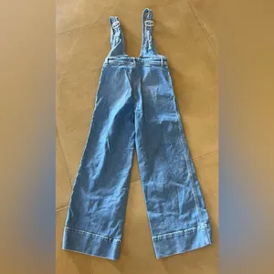 Free People Light Blue Denim Wide-Leg Jumpsuit thumbnail 9