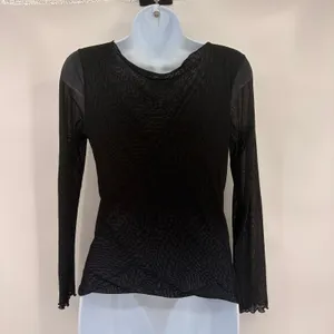 Vtg Y2K Hanky Pany Mesh Ruched Womens Top Sz L Whimsigoth Dark Coquette Sheer thumbnail 7
