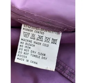 Isle Jacobsen Hornbaek Long Raincoat Purple Women's Size Medium Hooded Rubber thumbnail 9
