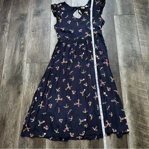 Roxy Rush Minute Short Sleeve Midi Dress Navy Floral Size Small thumbnail 11