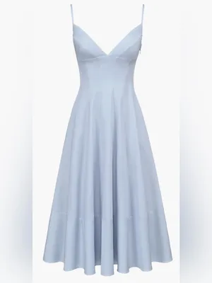 NEW House of CB Millie Bluebell Corset Bodice Stretch Cotton midi Dress sz XS thumbnail 4