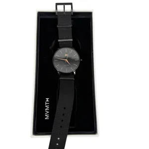 MVMT Boulevard Black Rose Gold Women's Watch MB01-BL 38mm Nylon‎ Strap Box thumbnail 3