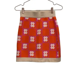 Flower Market Knit Mini Skirt - Orange Mod Floral × PepperMayo thumbnail 9
