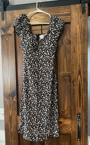Black Floral Dress thumbnail 1