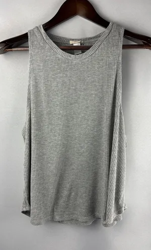 Women’s Everjey Small Light Gray Ribbed Tank Top thumbnail 1