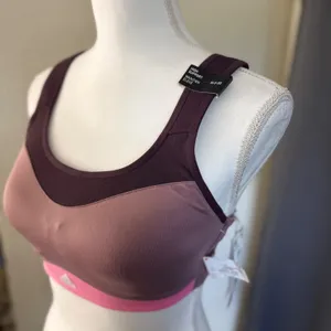 Adidas TLRD HS High Support Sports Bra XS D-DD Wonder Oxide aeroready NWT 32DD‎ thumbnail 3