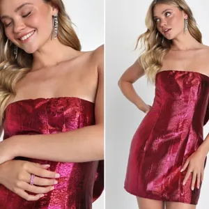 LULUS Date Night Sexy Prom Wedding Cocktail Party Strapless Mini Dress thumbnail 4
