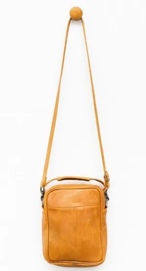 Frye Carmel Brown Genuine Leather Boho Satchel Small Anti Theft Crossbody Bag thumbnail 2
