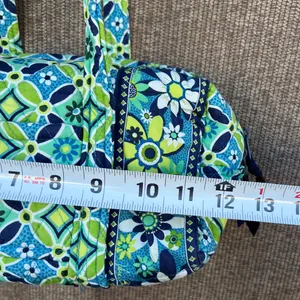 Vintage Vera Bradley Duffle TRAVELER Bag Flower Daisys Blue Green Bag thumbnail 5