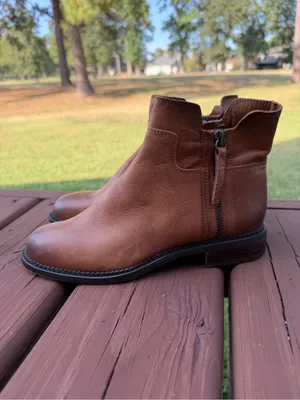 Franco Sarto Halford Brown Leather Ankle Boots Size 5.5 MSRP $160 thumbnail 3