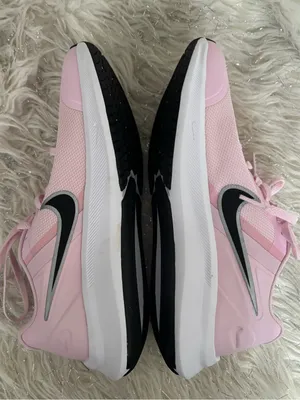 Nike Light Pink Young Star Runner 3 GS Sneakers Black Swoosh Size US5.5Y UK5 EUR thumbnail 5