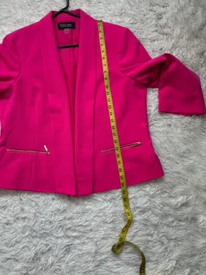 Evan Picone Black Label Hot Pink Women’s Open-Front Blazer Size 16 thumbnail 9
