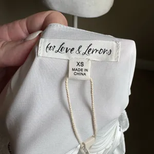 For Love & Lemon Trisha Crop Top in White NWT, $154 Retail thumbnail 6