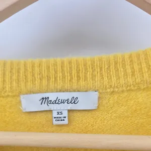 Madewell Sweater Womens XS Wool Alpaca Colorblock Stripe Yellow Multi EUC thumbnail 2