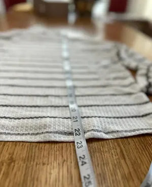 ARTICLES OF SOCIETY NWT waffle knit striped button collar detail, size Large thumbnail 5