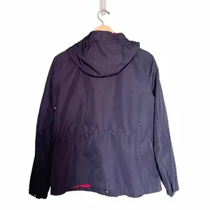 LRL Lauren Ralph Lauren Jacket Medium Navy Red Hooded Lined Nautical Windbreaker thumbnail 3