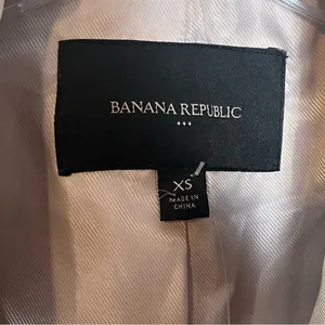 Banana Republic Factory Sz XS Khaki Trench Coat Tie Closure Open Front thumbnail 4