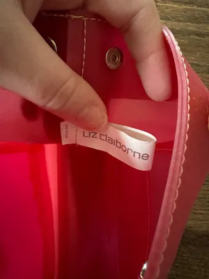 Y2K Vintage Liz Claiborne Jelly Mini Tote Bag Purse Pink PVC Clear Boat N Tote thumbnail 8