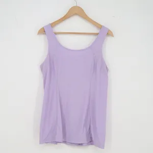 Lululemon Tank Top Womens 12 Ruffle Back Zip Pocket Purple Athletic Excellent thumbnail 4