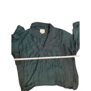 Anthropologie Maeve Almeria Emerald Green Paisley‎ Blouse Sz Small thumbnail 13