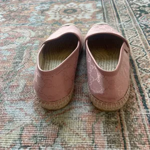 Gucci Pink‎ GG Logo Canvas Espadrilles thumbnail 4